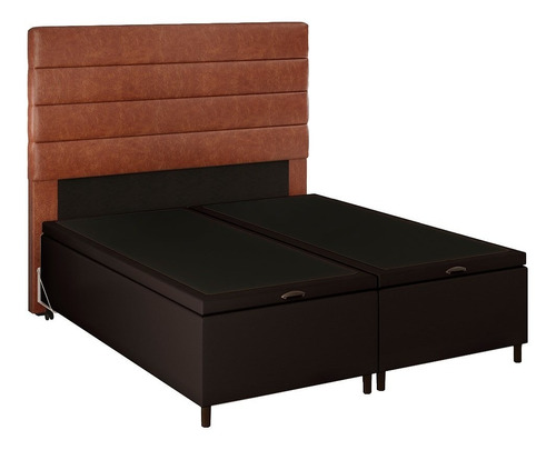 Cabeceira Com Base Box Baú Casal Queen 158x198cm Hit Id5 Cor