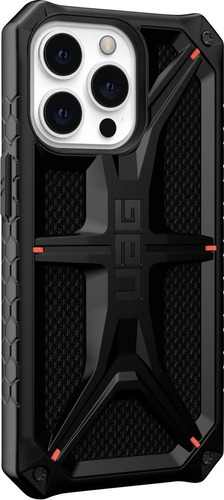 Capa Case Uag Monarch Kevlar iPhone 13 Pro Max Premium Cor Preto Geométrico