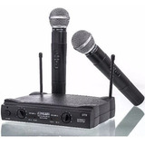 Microfone Sem Fio Duplo Uhf Wireless Le-906