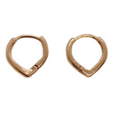 Aros Argollas Forma En Pico Plata 925 Oro 18k Rose 