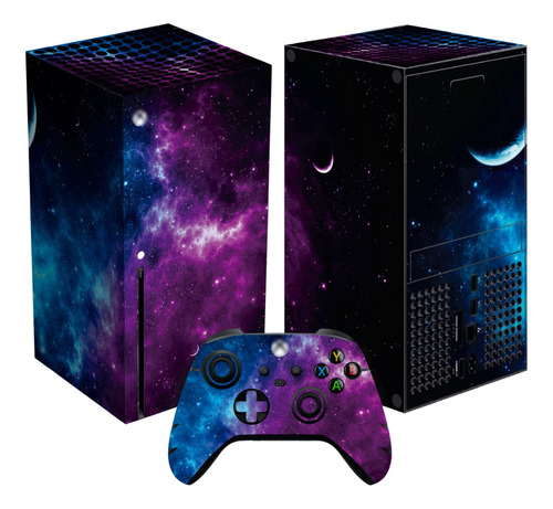 Skin Para Xbox Series X Set Stickers Galaxia