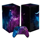 Skin Para Xbox Series X Set Stickers Galaxia