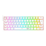 Teclado Mecânico Gamer Redragon Dragonborn, Rgb, 60%, Switch Cor De Teclado Branco