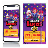 Invitación Tarjeta Digital Brawl Stars Cumpleaños Whatsapp