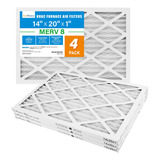 Filtros De Aire Lotfancy Merv 8 Para Horno Ac, 14 X 20 X 1 (