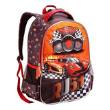 Mochila Carros Infantil Masculina Costas Escolar Dl1382 Cor Cinza-escuro Desenho Do Tecido Futebol