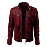 Chaquetas Cuello Pu Cremallera For Caballeros/hombres [s]