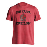 Tau Epsilon Tke Escudo De Armas Fraternidad Griega Desgastad