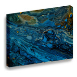 Cuadro Lienzo Canvas Aceite Azul Acrílico Sala Cuarto 25*30c