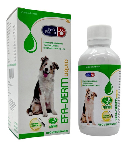 Efa-derm Liquid 237 Ml Ages Omegas Vitaminas Pet's Pharma