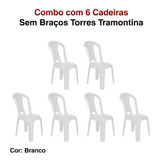 Combo Kit 6 Cadeiras Bistrô Torre S/ Braços Tramontina