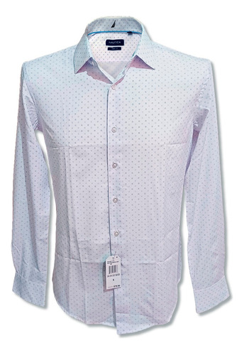 Camisa De Vestir Nautica Blanca Nueva Chica Para Hombre