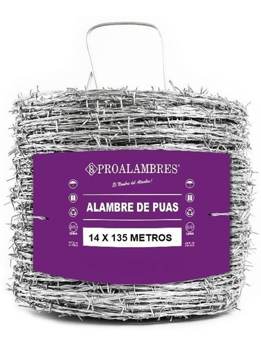 Alambre De Púas 14 X 135 Mts Proalambres