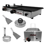 Kit Chapeira 70x30 Gourmet Fritadeira 5l Inox + Acessórios