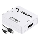 Conversor Adaptador De Video Rca Av2 A Hdmi 720p 1080 Compatible Consolas Pc Laptops Notebooks Ps2 Wii Dvd Dehuka