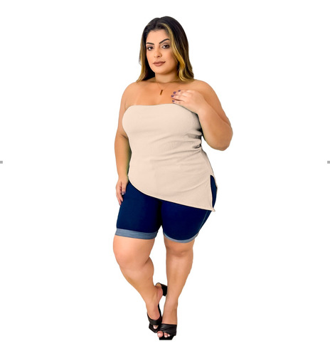 Blusa Tomara Que Caia Plus Size Assimétrica 3d Moda Gringa