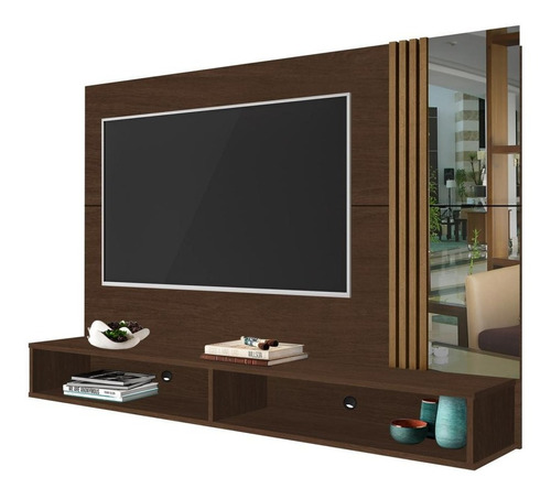 Painel Titan 1,80 Com Nicho E Espelho Tv De 60'-várias Cores