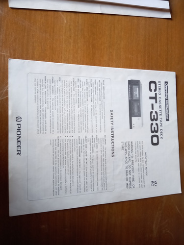 Manual Cassetera Pioneer Ct-330