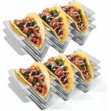 U-taste Stainless Steel Taco Stand Rack Tray Style 6pcs