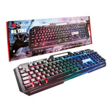 Teclado Gamer Rgb Bs-1202 Semi Mecânico Ótimo Custo/benef. Cor De Teclado Preto Idioma Português Brasil