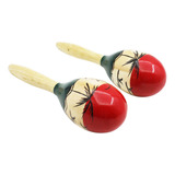 Par De Maracas Grandes De Madera Para Rumba, Sonajeros Y Are