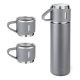 Garrafa Térmica Café Chá Água 500ml + 2 Xícaras Inox Viagem 