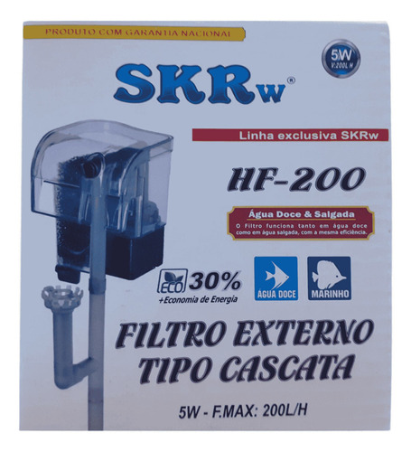 Filtro Externo P/ Aquário - Hf- 200 200l/h 220v Skrw