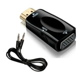 Adaptador Hdmi P/ Vga P2 Com Audio Ligar Ps4 Xbox Em Monitor