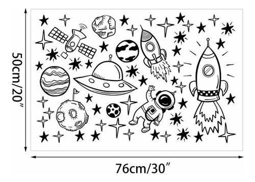 Vinil Decorativo Astronauta Infantil Juvenil Mod27