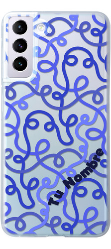 Funda Para Galaxy Para Mujer Líneas Abstracto Con Tu Nombres