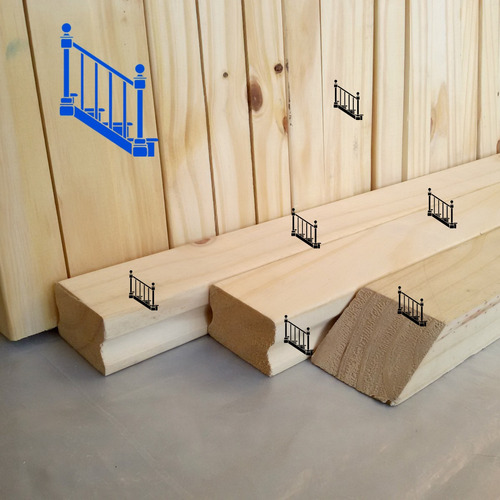 Pasamanos De Madera Pino Barandas Balaustre Balcon Escalera