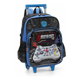 Mochila 2 Em 1 Rodinhas E Costas Menino Gamer