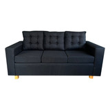 Sillon Sofa Tela Chenille Antimancha 180cm Premium Living