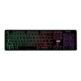 Teclado Com Fio Usb Oex Rainbow Flat C/ Led Colorido Rgb