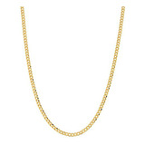 Collar De Cadena Cubana Argento Reale 10k De Oro 2.25,2.5mm,