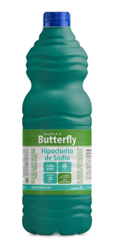 Alvejante Hipoclorito De Sódio Butterfly Cloro Ativo 1 Litro