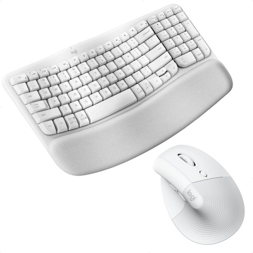 Logitech Combo Ergonómico Teclado Wave Keys + Mouse Lift, Wh