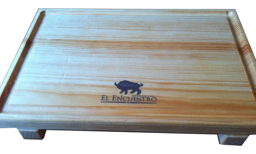 Plato Tabla Madera Picar Asado Carnes 19x30 Jgo 30 Pz C/logo