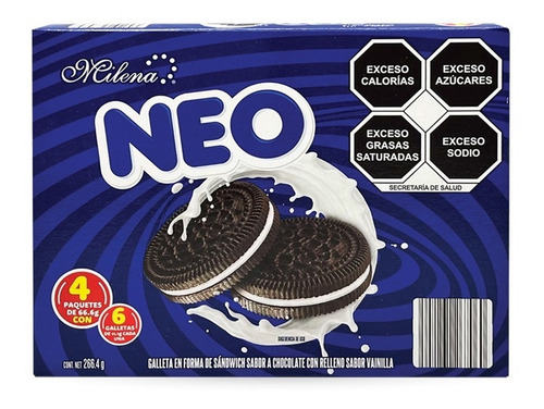 Galleta Sándwich Sabor Chocolate Con Relleno, Neo 266.4 G