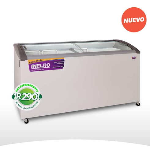 Freezer Inelro Tapa Vidrio 455l R290 Fih550pi Plus