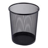 Caneca Metálica Redonda Negra O Gris Estilo Malla Sólida. St