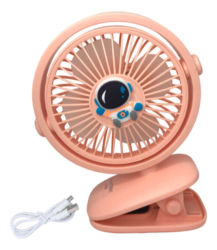 Mini Ventilador Portátil Com Presilha Clip Led Recarregavel