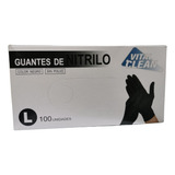 Guantes De Nitrilo Negros Dedos Texturizados (caja 100 Uds)