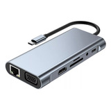 Adaptador Tipo-c 11 Em 1 Hdmi 4k Usb Ethernet Macbook iPad