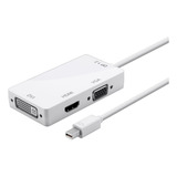 Adaptador 3 En 1 Mini Displayport A Hdmi, Vga, Dvi