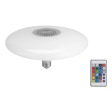 Lampada Musical 18w Ufo Led Rgb Bluetooth Caixa Som 16cm