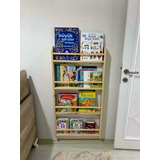 Librero Infantil Montessori Rústico Juguetero Revistero 