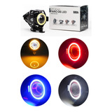 Faro Led Moto Exploradoras Lupa U7 Estrobo Ojo Blanco Ambar