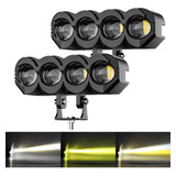 Par Faros Auxiliares Lupa Led Focos Luz Coche Motocicletas