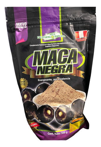 Maca Negra En Polvo Peruana 500
